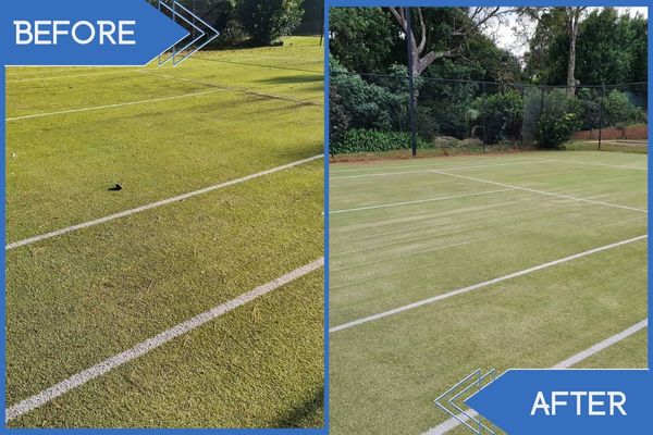 synthetic grass tennis court pressure cleaning Mudjimba
